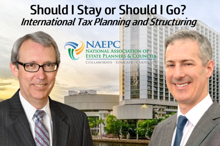 Gary &amp; Thom head to Miami, where they present to the Estate Planning Council of Greater Miami, his seminar, &quot;Should I Stay or Should I Go? International Tax Planning and Structuring&quot; at the Hyatt Regency Miami