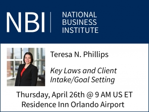 Teresa presents at NBI&#039;s Estate Planning and Administration seminar on Key Laws and Client Intake/Goal Setting
