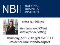 Teresa presents at NBI's Estate Planning and Administration seminar on Key Laws and Client Intake/Goal Setting