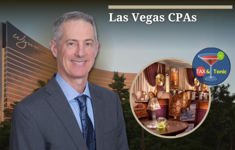 Gary meets with Las Vegas area CPAs and financial professionals to discuss the latest developments and trends in tax law for "Tax &amp; Tonic:  Practical advice for sophisticated CPAs" at the Overlook Lounge (inside the Wynn Las Vegas) in Las Vegas