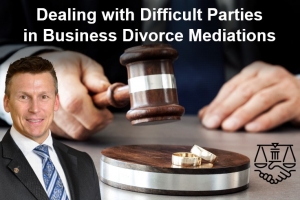 Eric discusses challenges that arise in common business breakups in his seminar, &quot;Dealing with Difficult Parties in Business Divorce Mediations&quot; via Live National Webinar