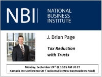 Brian Page presents at NBI's Trusts From A to Z seminar on 