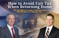 Gary and Brian explore expatriation tax rules for residents, assets, and tax reduction, in their seminar: "How to Avoid Exit Tax When Returning Home: The Resident Foreign National and Worldwide U.S. Income Tax" via Live National Webinar