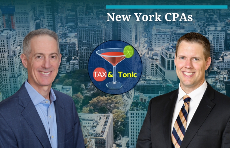 Gary and Brian meet with New York City CPAs to discuss the latest developments and trends in tax law for "Tax &amp; Tonic:  Practical advice for sophisticated CPAs" at Let's Meat BBQ in NYC