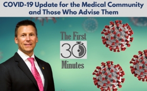 Eric provides a crisis legal update as part of his First 30 Minutes series in his seminar &quot;COVID-19 Legal Update for the Medical Community and Those Who Advise Them&quot; via Live National Webinar.