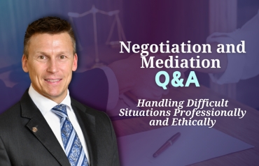 Eric hosts an interactive Q&amp;A to share negotiation strategies and conflict resolution techniques: &quot;Negotiation and Mediation Q&amp;A:  Handling Difficult Situations Professionally and Ethically&quot; via Live National Webinar